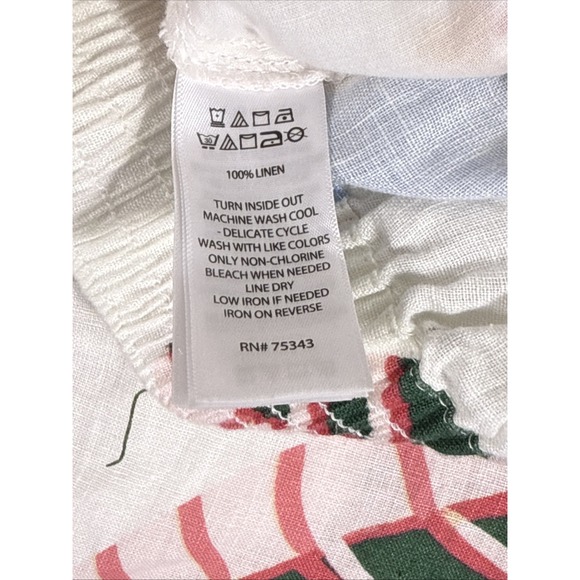 Cynthia Rowley Pants Womens Size Extra Large Wide Leg Woven Linen Hippie - Picture 11 of 15